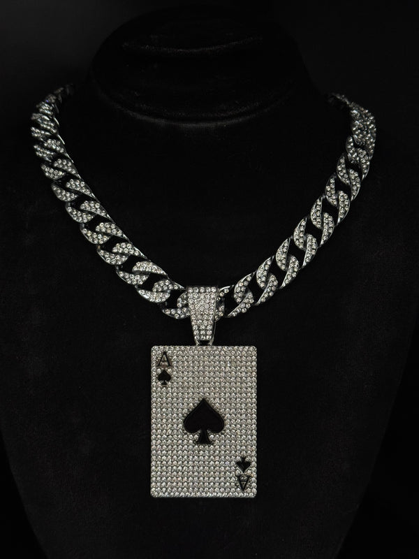 ACE-Icedout Cuban Necklace Set